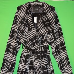 Maurices Womens 3 Black / White Button Jacket NEW